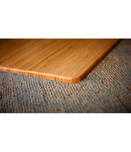 48" x 42" Natural Standard Bamboo Chair Mat no lip