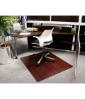 48" x 42" Dark Cherry Standard Bamboo Chair Mat no lip