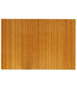 Anji Mountain 48 in. X 60 in. Natural Standard Bamboo Chair Mat no lip