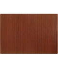 48" x 60" Dark Cherry Standard Bamboo Chair Mat no lip