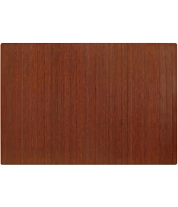 Anji Mountain 48 in. X 60 in. Dark Cherry Standard Bamboo Chair Mat no lip