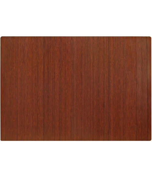 48" x 60" Dark Cherry Standard Bamboo Chair Mat no lip