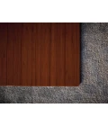 48" x 52" Walnut Standard Bamboo Chair Mat no lip