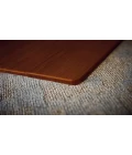 48" x 52" Walnut Standard Bamboo Chair Mat no lip