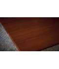 48" x 52" Walnut Standard Bamboo Chair Mat no lip