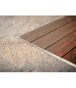 Anji Mountain 48 in. X 72 in. Walnut Standard Bamboo Chair Mat no lip