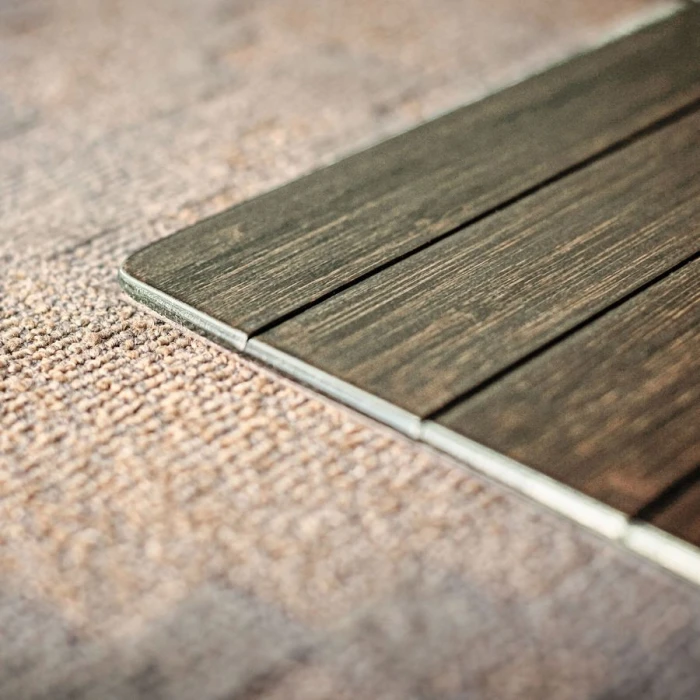36" x 48" Java Standard Bamboo Chair Mat with lip