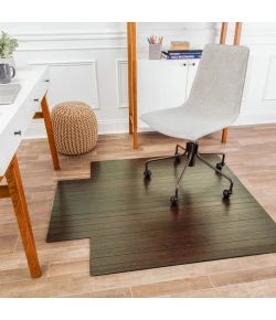 Anji Mountain 44 in. X 52 in. Java Standard Bamboo Chair Mat with lip
