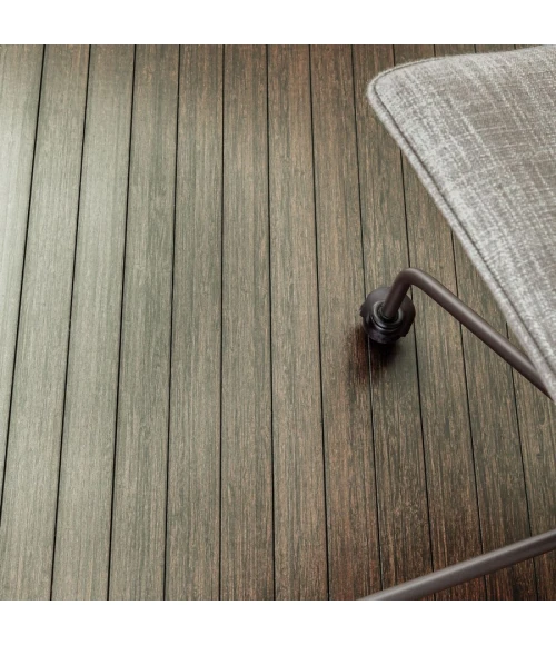 44" x 52" Java Standard Bamboo Chair Mat with lip