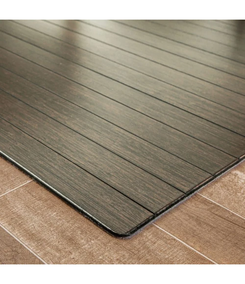 44" x 52" Java Standard Bamboo Chair Mat with lip