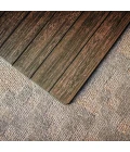 55" x 57" Java Standard Bamboo Chair Mat with lip