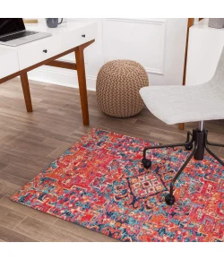 Anji Mountain Anji Mountain 40" x 54" Merida Red & Blue Rug