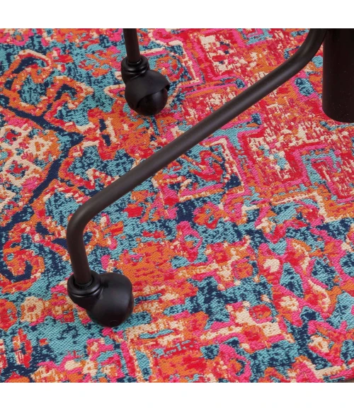 Anji Mountain 40" x 54" Merida Red & Blue 1/2" Rug'd Chair Mat ®