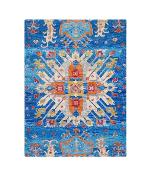 Anji Mountain 40" x 54" Las Cruces Blue & Orange 1/4" Rug'd Chair Mat ®