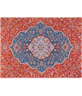 36" x 48" Meknes Red & Blue 1/2" Rug'd Chair Mat 