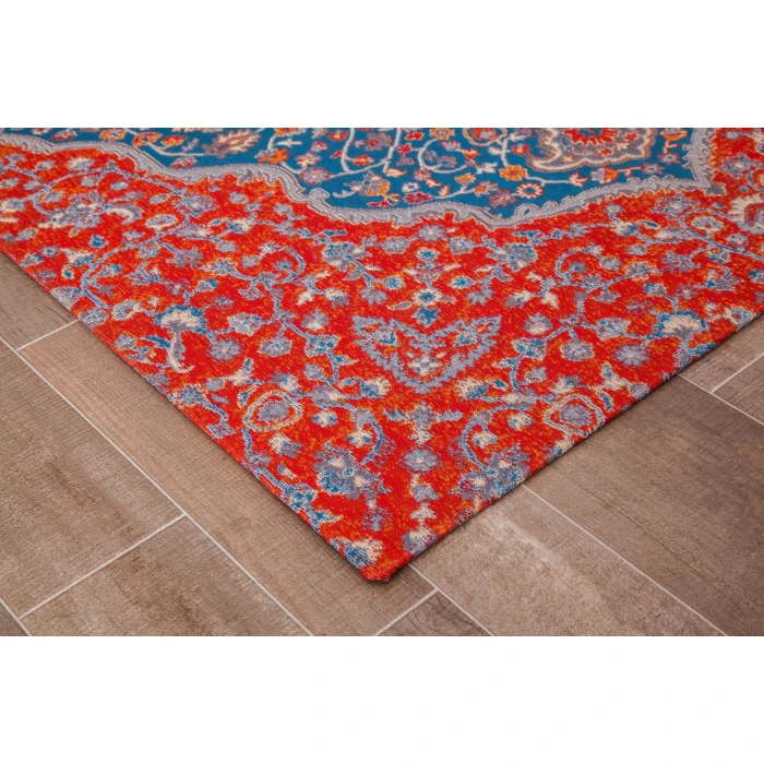 36" x 48" Meknes Red & Blue 1/2" Rug'd Chair Mat 