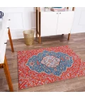 Anji Mountain 36" x 48" Meknes Red & Blue 1/4" Rug'd Chair Mat ®
