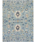 36" x 48" Tabriz Blue & Beige 1/2" Rug'd Chair Mat 