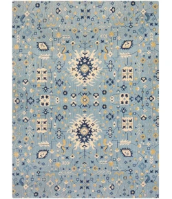 Anji Mountain 36 in. X 48 in. Tabriz Blue & Beige 1/2 in. Rug ft. d Chair Mat 