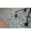 36" x 48" Tabriz Blue & Beige 1/2" Rug'd Chair Mat 