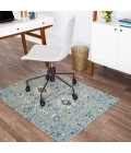 Anji Mountain 40" x 54" Tabriz Blue & Beige 1/2" Rug'd Chair Mat ®