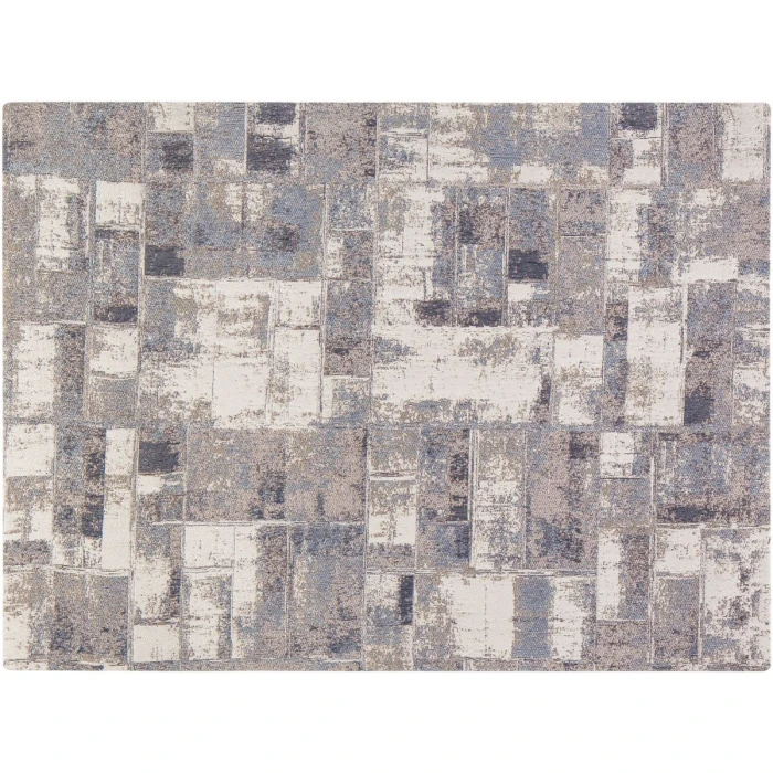 36" x 48" Aarhus Beige Brown & Gray 1/2" Rug'd Chair Mat 