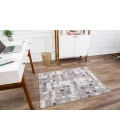 36" x 48" Aarhus Beige Brown & Gray 1/2" Rug'd Chair Mat 