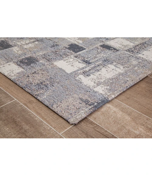 36" x 48" Aarhus Beige Brown & Gray 1/2" Rug'd Chair Mat 