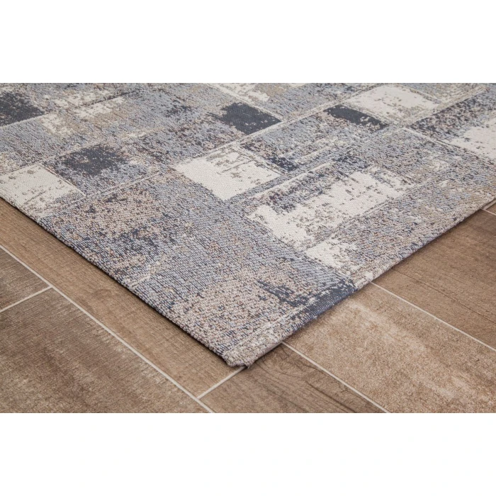 36" x 48" Aarhus Beige Brown & Gray 1/2" Rug'd Chair Mat 