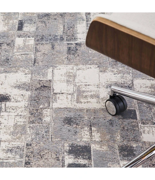 Anji Mountain 40" x 54" Aarhus Beige Brown & Gray 1/4" Rug'd Chair Mat ®