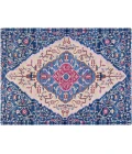 36" x 48" Porto Blue & Red 1/2" Rug'd Chair Mat 