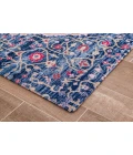 36" x 48" Porto Blue & Red 1/2" Rug'd Chair Mat 