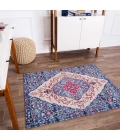 Anji Mountain 36" x 48" Porto Blue & Red 1/4" Rug'd Chair Mat ®