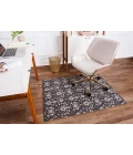 36" x 48" Alhambra Black & Gray 1/2" Rug'd Chair Mat 
