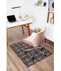36" x 48" Alhambra Black & Gray 1/2" Rug'd Chair Mat 