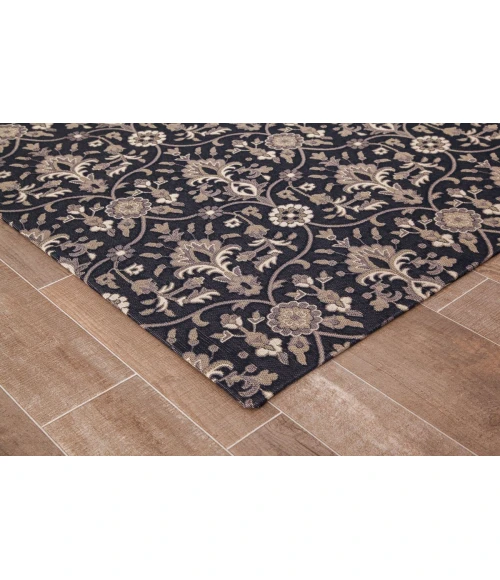 36" x 48" Alhambra Black & Gray 1/2" Rug'd Chair Mat 