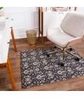 Anji Mountain 36" x 48" Alhambra Black & Gray 1/4" Rug'd Chair Mat ®