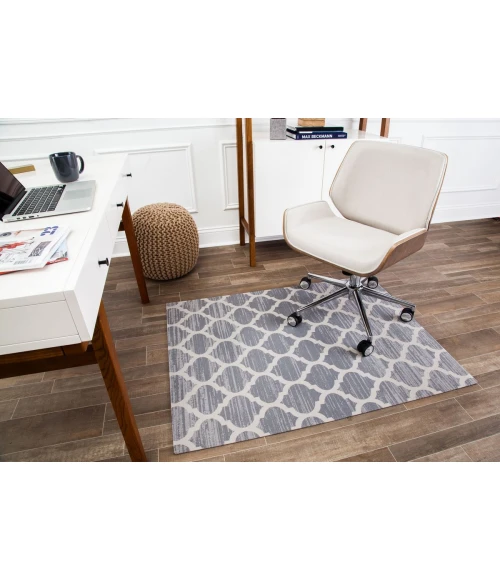 36" x 48" Mitte Gray & Beige 1/2" Rug'd Chair Mat 