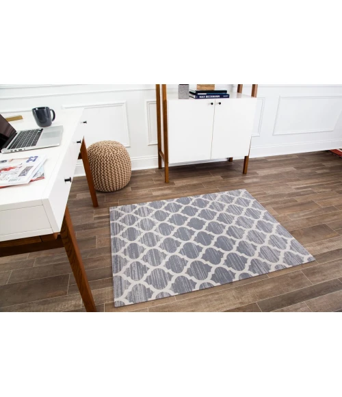 36" x 48" Mitte Gray & Beige 1/2" Rug'd Chair Mat 