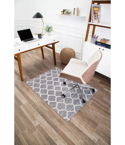 36" x 48" Mitte Gray & Beige 1/2" Rug'd Chair Mat 