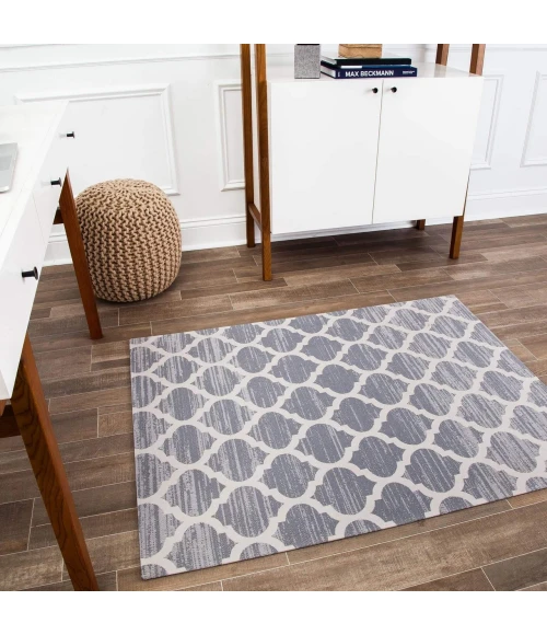 Anji Mountain 40" x 54" Mitte Gray & Beige 1/4" Rug'd Chair Mat ®