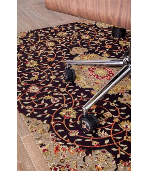 36" x 48" Altamira Brown, Orange & Black 1/2" Rug'd Chair Mat 
