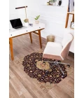 36" x 48" Altamira Brown, Orange & Black 1/2" Rug'd Chair Mat 