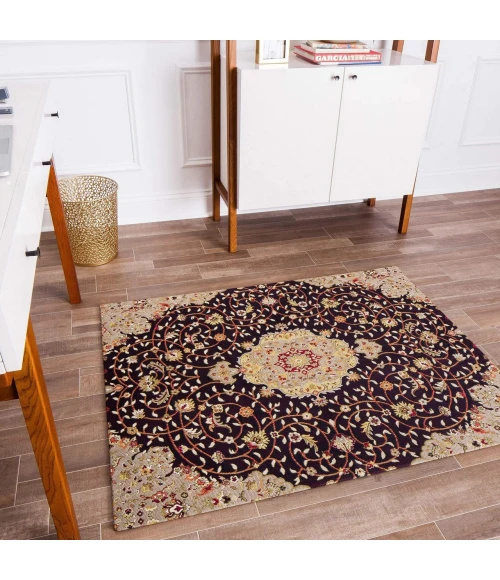 Anji Mountain 36" x 48" Altamira Brown, Orange & Black 1/4" Rug'd Chair Mat ®