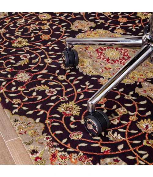 Anji Mountain 36" x 48" Altamira Brown, Orange & Black 1/4" Rug'd Chair Mat ®