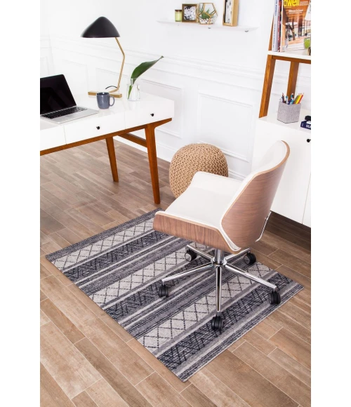 36" x 48" Alesund Beige & Gray 1/2" Rug'd Chair Mat 