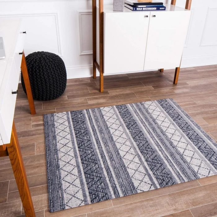 Anji Mountain 40" x 54" Alesund Beige & Gray 1/2" Rug'd Chair Mat ®