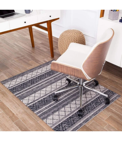 Anji Mountain 40" x 54" Alesund Beige & Gray 1/4" Rug'd Chair Mat ®
