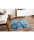 36" x 48" Maldives Blue & Ivory 1/2" Rug'd Chair Mat 