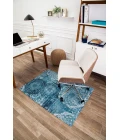 36" x 48" Maldives Blue & Ivory 1/2" Rug'd Chair Mat 